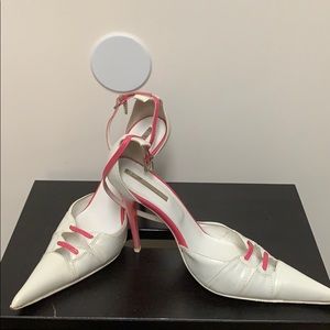 Aldo shoes made in Italy leather white pink color